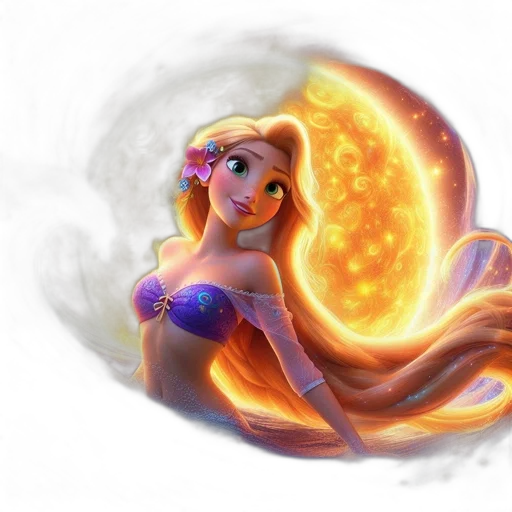 fantasy art, concept art, 3d render, watercolor transparent PNG cut-out