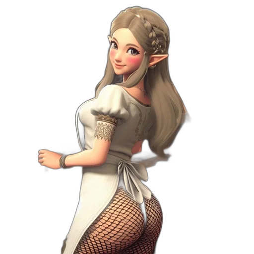 dress, staff, concept art, 3d render transparent PNG cut-out