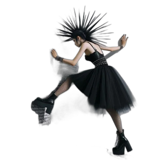 dress, hair, shoes, hat transparent PNG cut-out