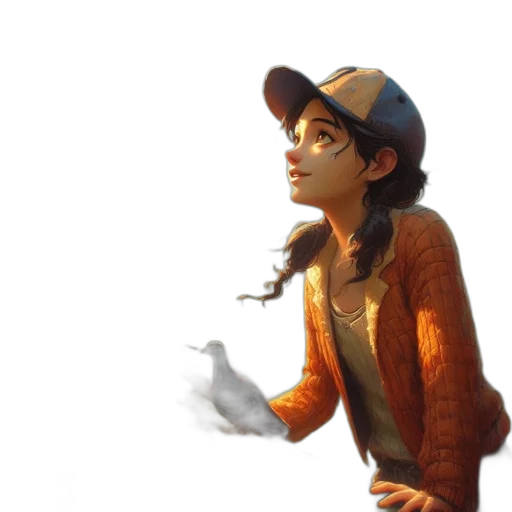 hat, face, staff, jacket transparent PNG cut-out