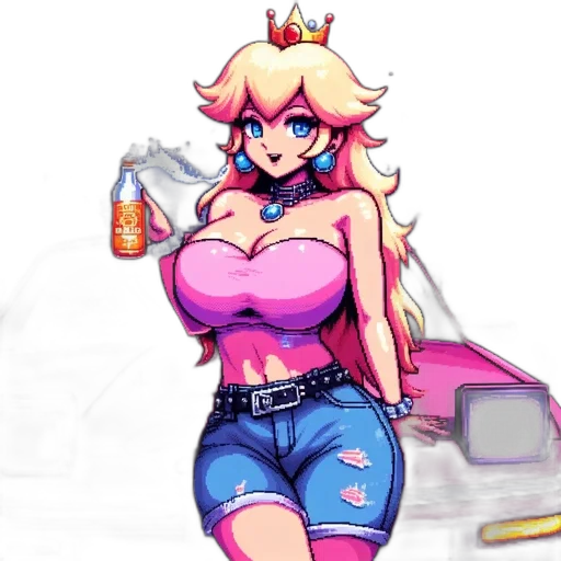 dress, crown, concept art, pixel art transparent PNG cut-out