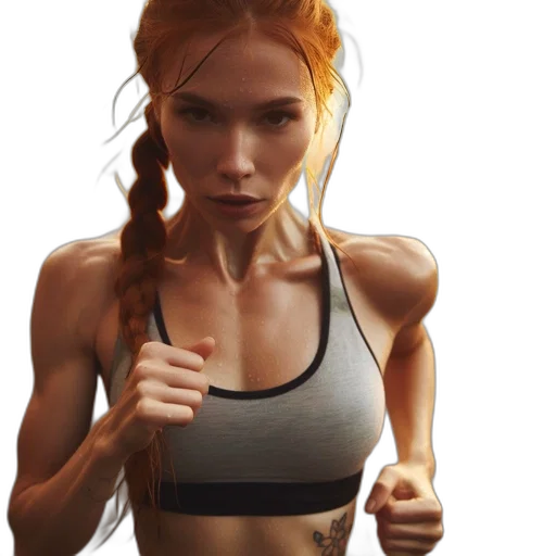 face, hair, photorealistic, 3d render transparent PNG cut-out