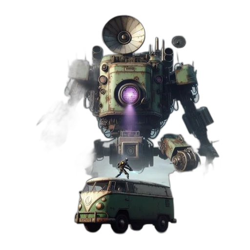 robot, weapon, car, concept art transparent PNG cut-out