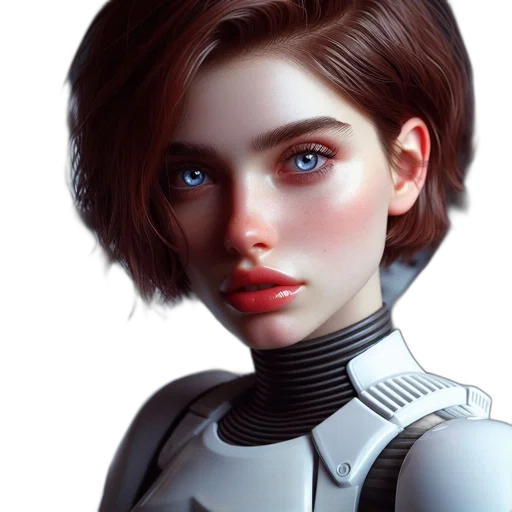robot, face, concept art, cyberpunk transparent PNG cut-out