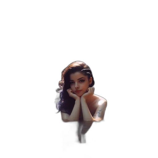 hair, face, dress, crown transparent PNG cut-out