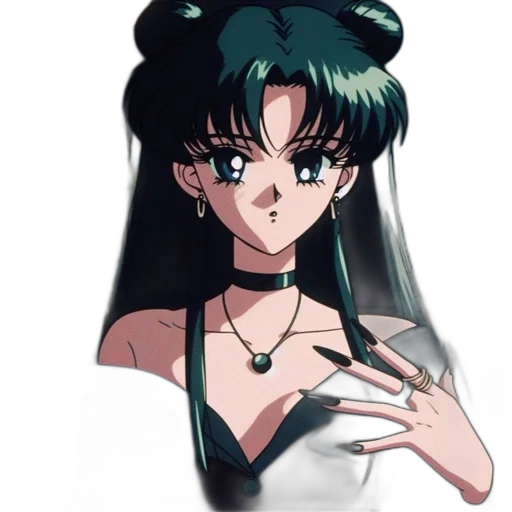 jewelry, dress, vaporwave, anime transparent PNG cut-out