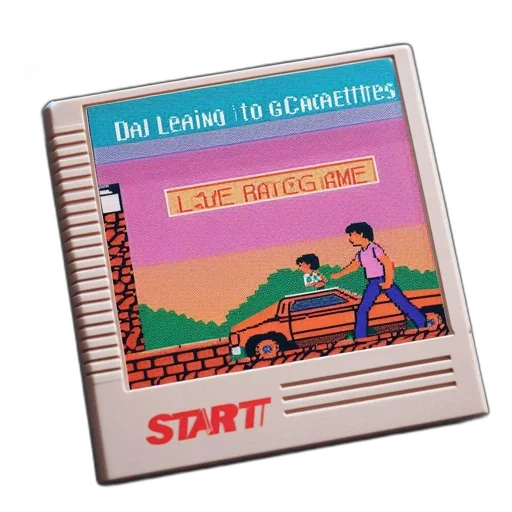 car, pixel art, vaporwave, concept art transparent PNG cut-out