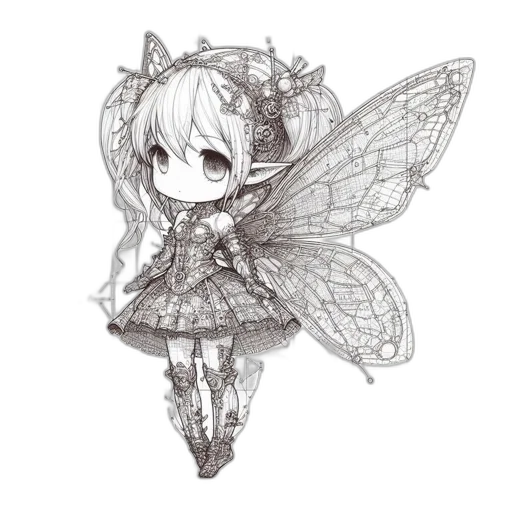 dress, dragon, creature, staff transparent PNG cut-out