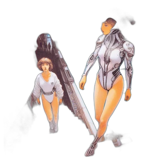 robot, concept art, comic book art, fantasy art transparent PNG cut-out