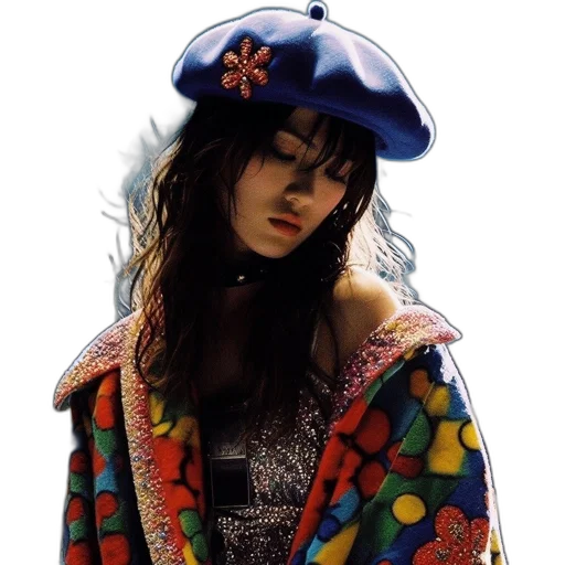 hat, jacket, face, dress transparent PNG cut-out