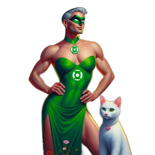 dress, concept art, comic book art, pixel art transparent PNG cut-out
