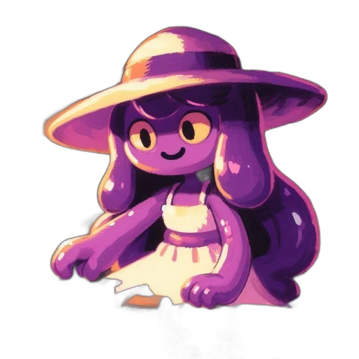 hat, creature, staff, dress transparent PNG cut-out
