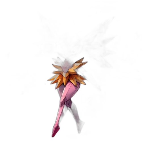 hair, staff, flower, weapon transparent PNG cut-out