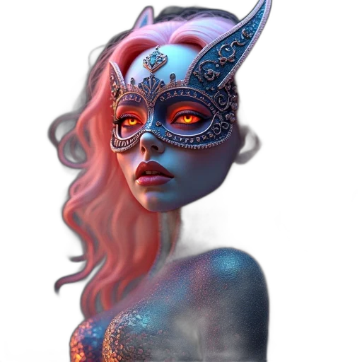 mask, creature, face, jewelry transparent PNG cut-out