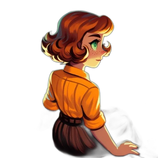 dress, staff, face, hair transparent PNG cut-out