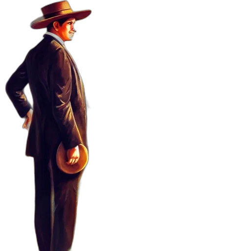 hat, staff, jacket, concept art transparent PNG cut-out