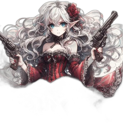 weapon, staff, sword, hair transparent PNG cut-out