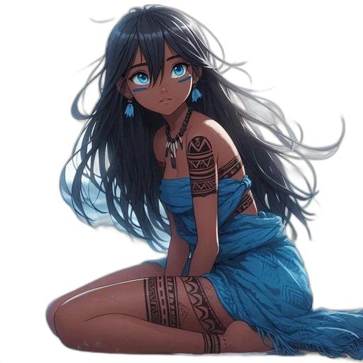 dress, jewelry, hair, anime transparent PNG cut-out