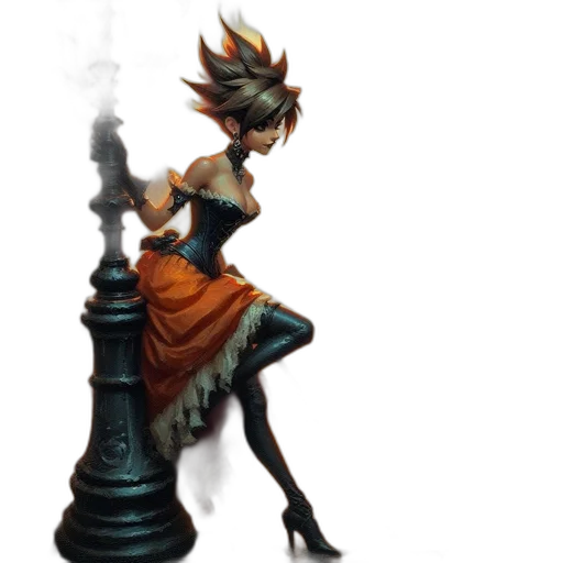 staff, dress, weapon, concept art transparent PNG cut-out