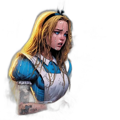 comic book art, concept art, fantasy art, photorealistic transparent PNG cut-out