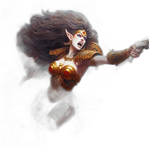 weapon, staff, hair, sword transparent PNG cut-out