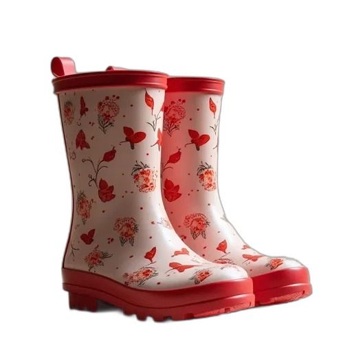 shoes, red, children, printed transparent PNG cut-out