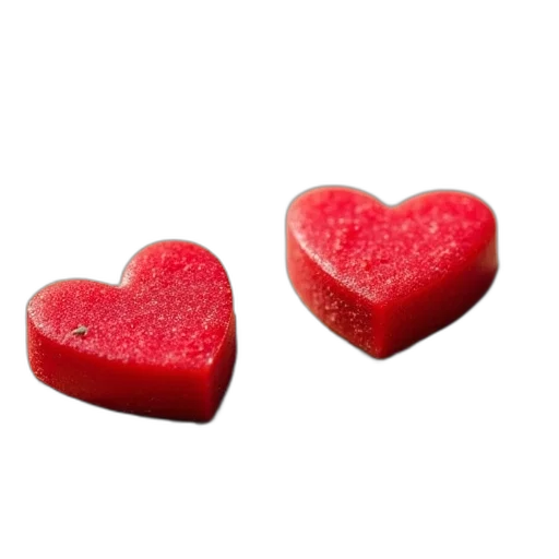 food, jewelry, red, two transparent PNG cut-out