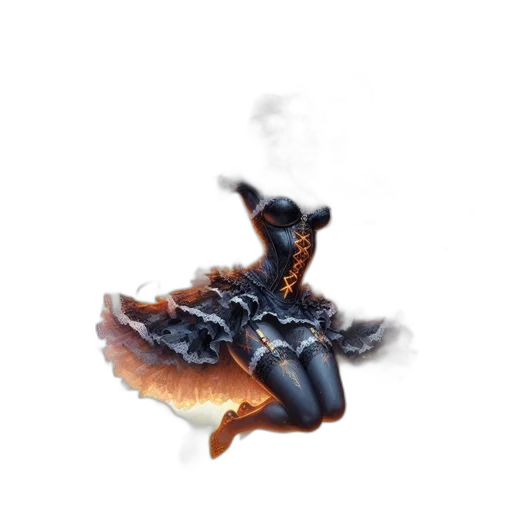 dragon, weapon, staff, dress transparent PNG cut-out