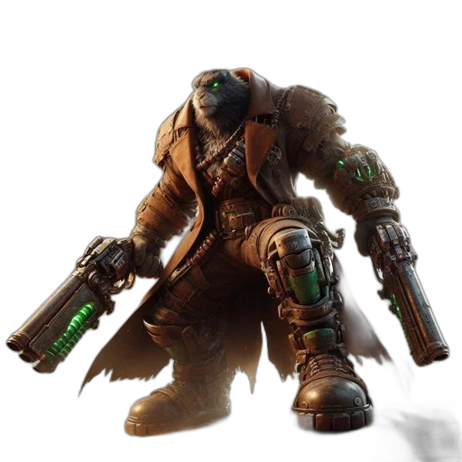 robot, weapon, staff, creature transparent PNG cut-out