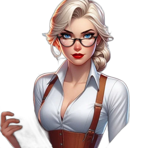 staff, dress, face, fantasy art transparent PNG cut-out