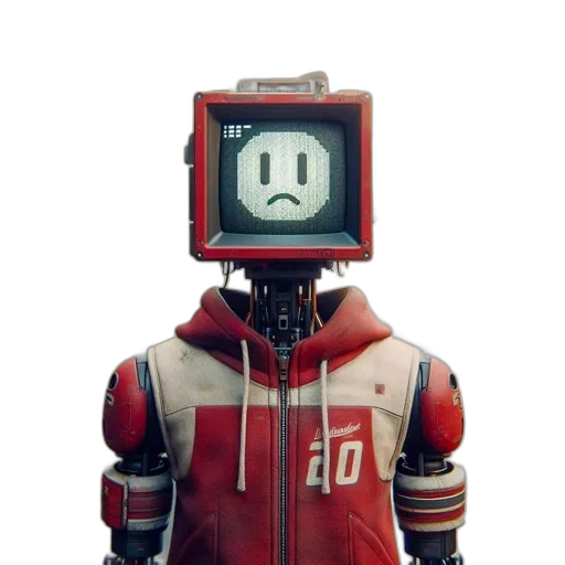robot, jacket, face, mask transparent PNG cut-out