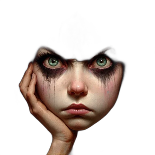 face, mask, creature, umbrella transparent PNG cut-out