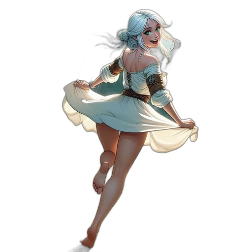 dress, concept art, fantasy art, 3d render transparent PNG cut-out