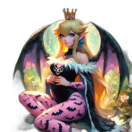 dragon, crown, dress, creature transparent PNG cut-out