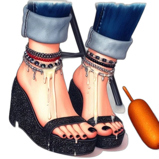 shoes, jewelry, photorealistic, watercolor transparent PNG cut-out
