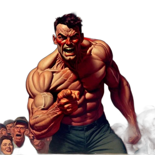 face, comic book art, concept art, photorealistic transparent PNG cut-out