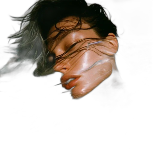 face, hair, mask, jacket transparent PNG cut-out