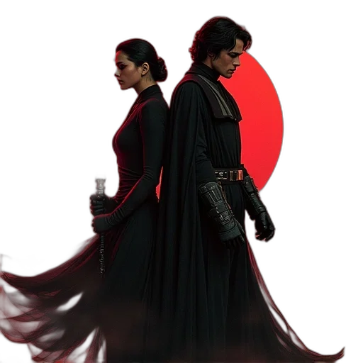 staff, sword, jacket, concept art transparent PNG cut-out