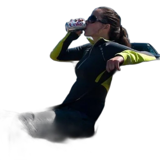 bottle, underwater, woman, black transparent PNG cut-out