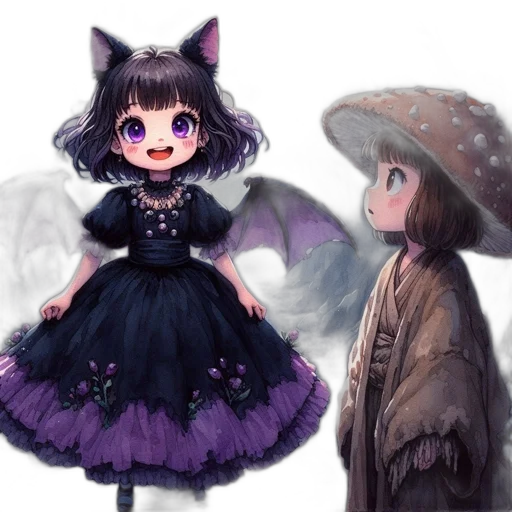 creature, dress, dragon, hat transparent PNG cut-out