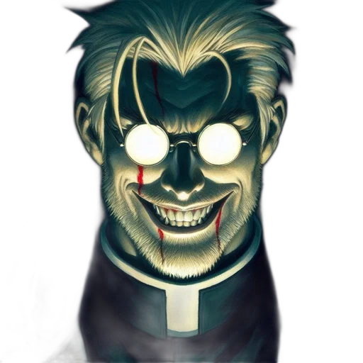 face, mask, staff, comic book art transparent PNG cut-out