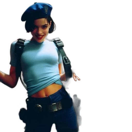 weapon, jacket, hat, concept art transparent PNG cut-out