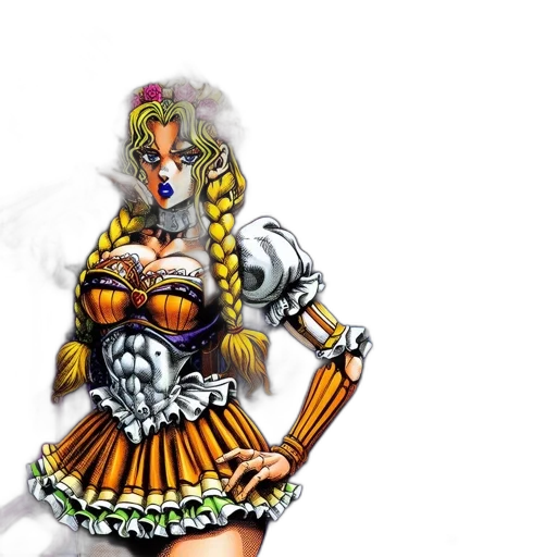 dress, staff, fantasy art, concept art transparent PNG cut-out
