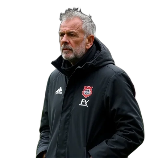 jacket, staff, head, coach transparent PNG cut-out