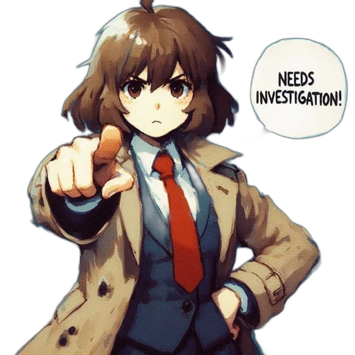 weapon, jacket, staff, anime transparent PNG cut-out