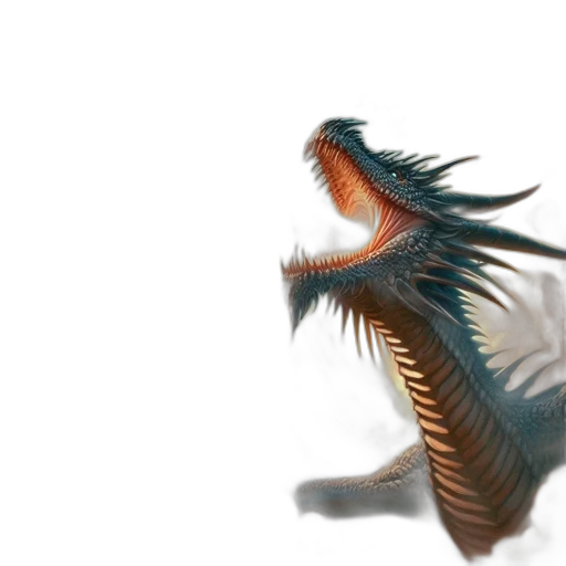 dragon, creature, animal, hair transparent PNG cut-out