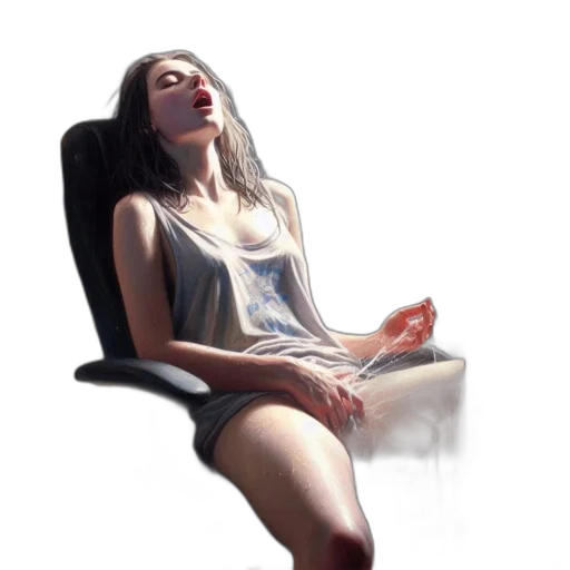 furniture, dress, face, photorealistic transparent PNG cut-out