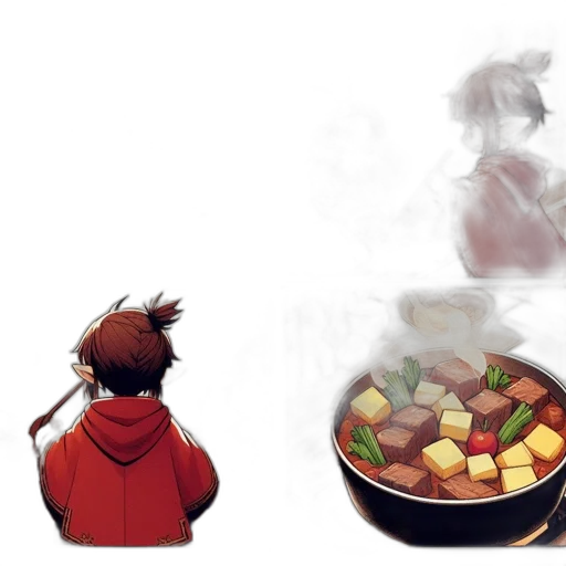 food, concept art, pixel art, anime transparent PNG cut-out