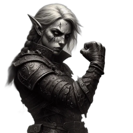 face, sword, fantasy art, concept art transparent PNG cut-out