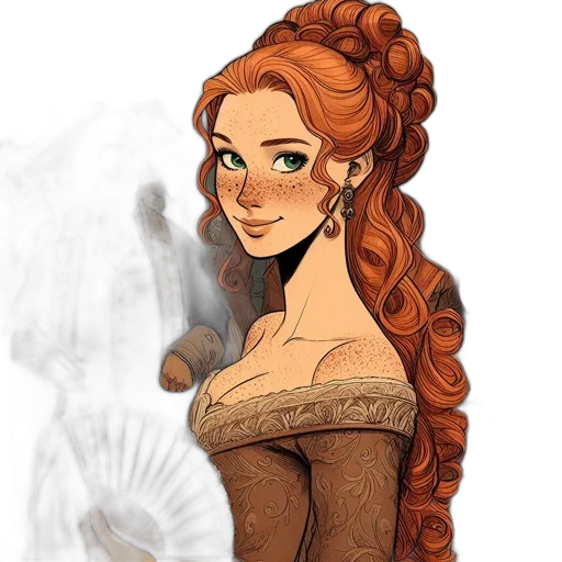 dress, staff, fantasy art, concept art transparent PNG cut-out